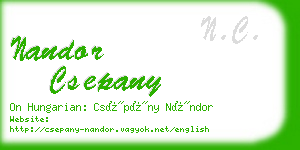 nandor csepany business card